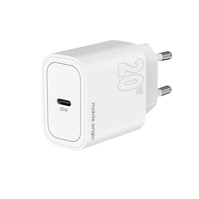 Mobile Origin PD (Power Delivery) 20W Väggladdare med USB-C - Vit