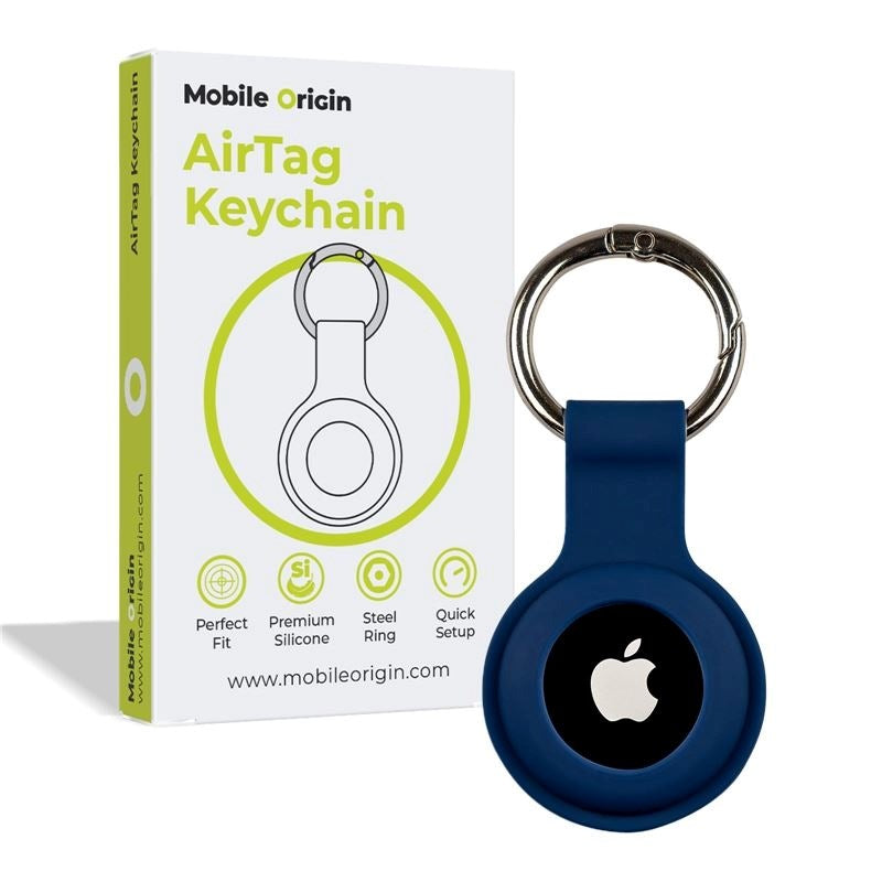 Mobile Origin AirTag 1. & 2. Gen. Nyckelring - Blå