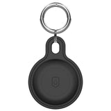 Mobile Origin Silikon AirTag 1. & 2. Gen. Hållare med Nyckelring - Svart