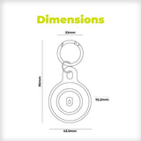 Mobile Origin Silikon AirTag Hållare med Nyckelring - Blå