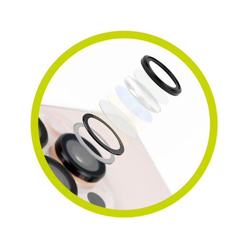 iPhone 16 / 16 Plus Max Mobile Origin Easy Lens Guard - Kameralinsskydd - Svart