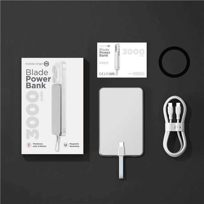 Mobile Origin Blade PowerBank 3000mAh - Silver