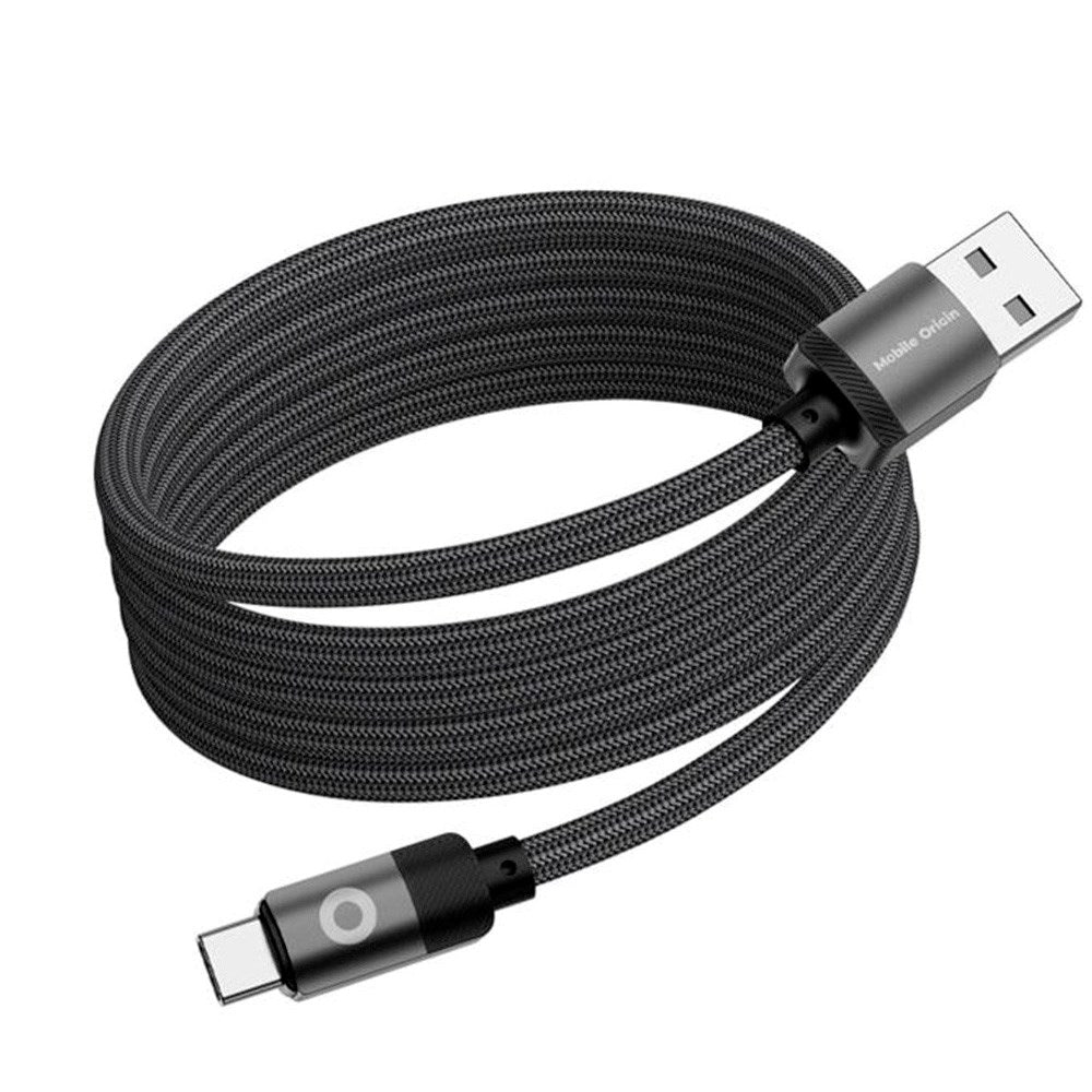 Mobile Origin Magnetisk USB-A till USB-C Kabel - 1m - Svart