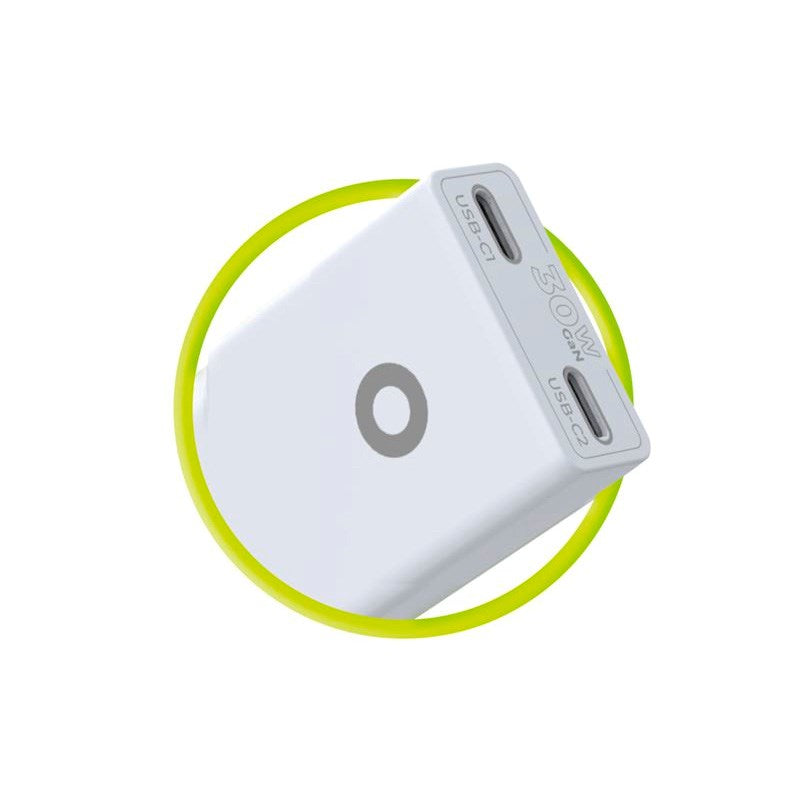 Mobile Origin MO18 30W Slim Väggladdare m. 2x USB-C - Vit