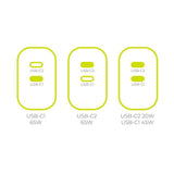 Mobile Origin GaN 65W Väggladdare med 2 x USB-C - Vit