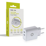 Mobile Origin GaN 65W Väggladdare med 2 x USB-C - Vit