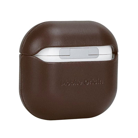 Mobile Origin Apple AirPods (4. Gen.) Äkta Läder Fodral - Brun