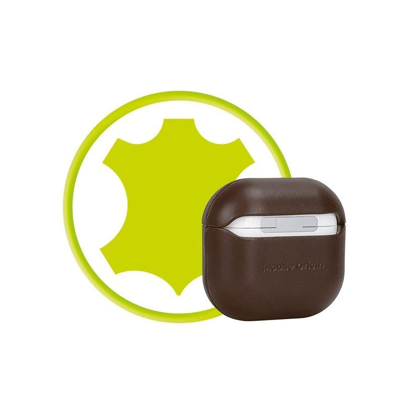 Mobile Origin Apple AirPods (4. Gen.) Äkta Läder Fodral - Brun