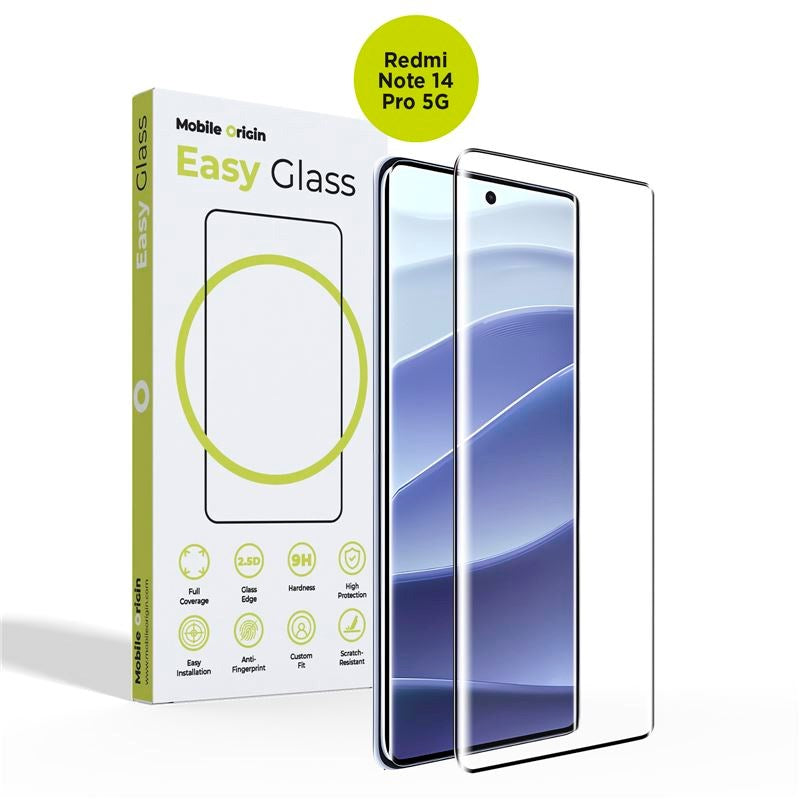 Xiaomi Redmi Note 14 Pro (5G) Mobile Origin EasyGlass Skärmskyddsglas - Genomskinlig