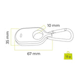 Mobile Origin Samsung Galaxy SmartTag2 Silikonskal med Karbinhake - Svart