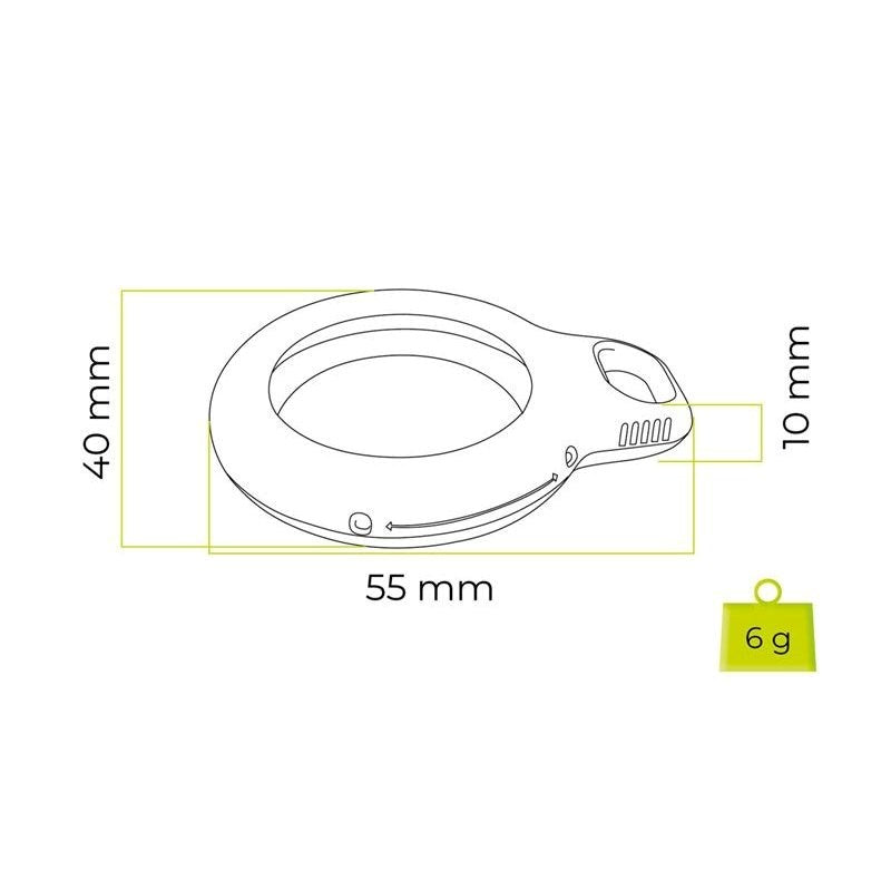 Mobile Origin Silikon AirTag 1. & 2. Gen. Hållare med Självhäftande Baksida - 2 st. - Blå