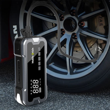 Mobile Origin 2-i-1 Jumpstarter & Kompressor med Tillbehör - Svart