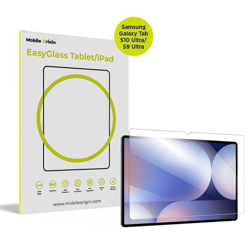 Samsung Galaxy Tab S10 Ultra / S9 Ultra Mobile Origin EasyGlass Skärmskydd - Genomskinlig