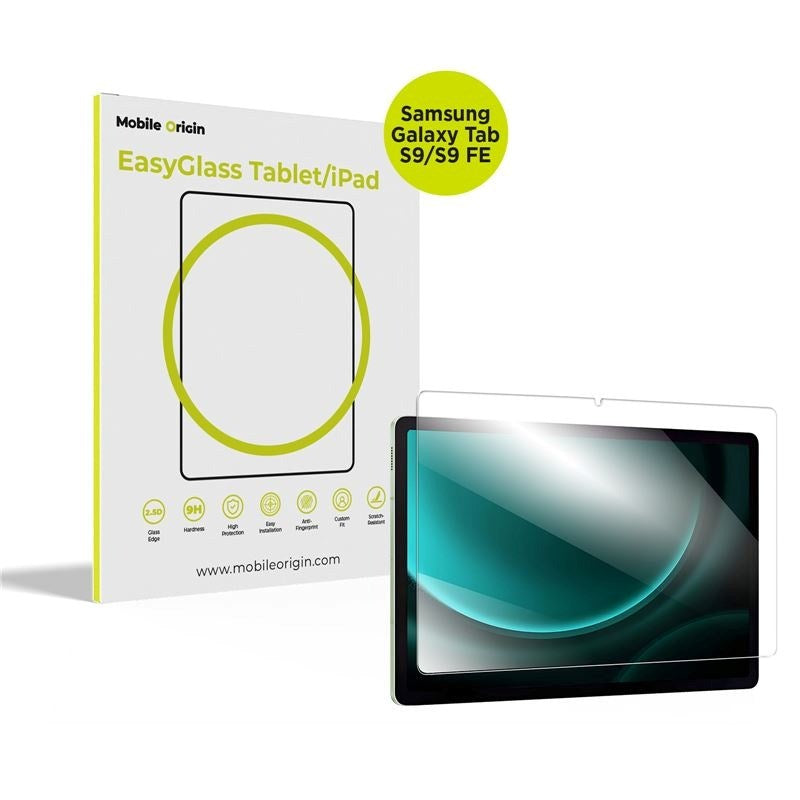 Samsung Galaxy Tab S9 / S9 FE Mobile Origin EasyGlass Skärmskydd - Genomskinlig