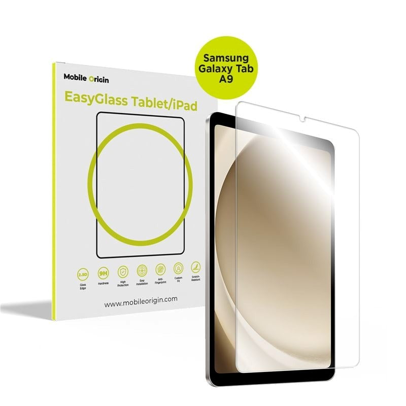 Samsung Galaxy Tab A9 Mobile Origin EasyGlass Skärmskydd - Genomskinlig