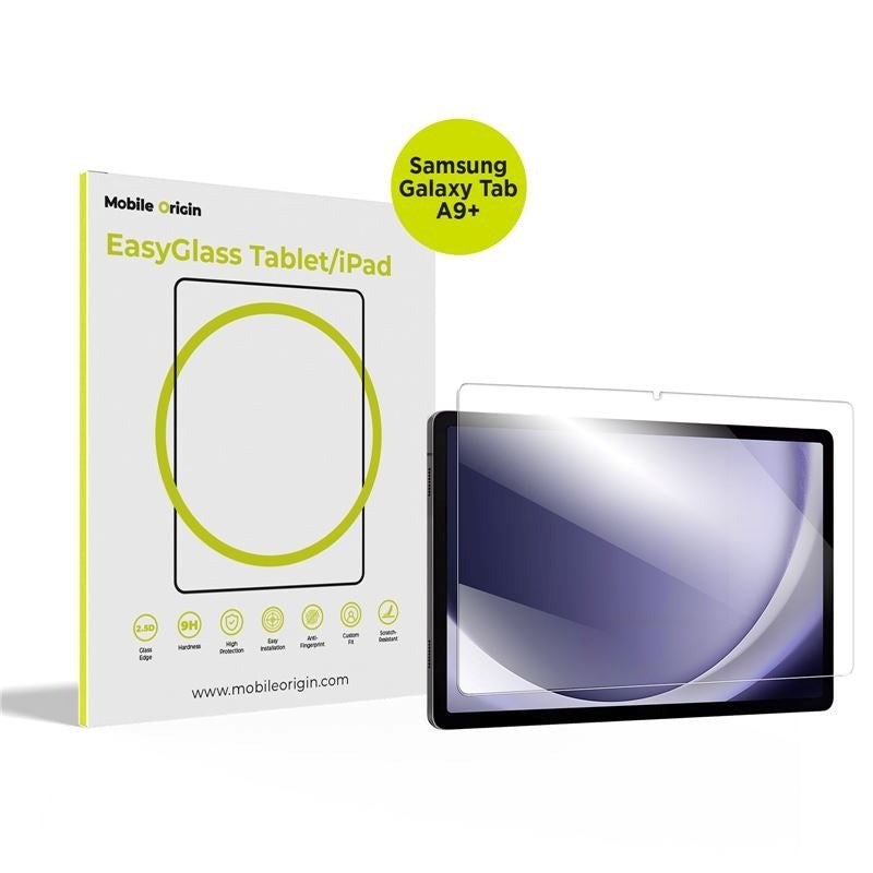 Samsung Galaxy Tab A9+ (Plus) Mobile Origin EasyGlass Skärmskydd - Genomskinlig