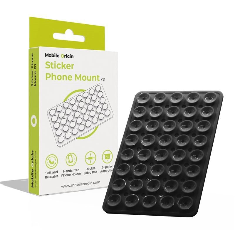 Mobile Origin Silikon Sugkopp Mobilhållare - Svart