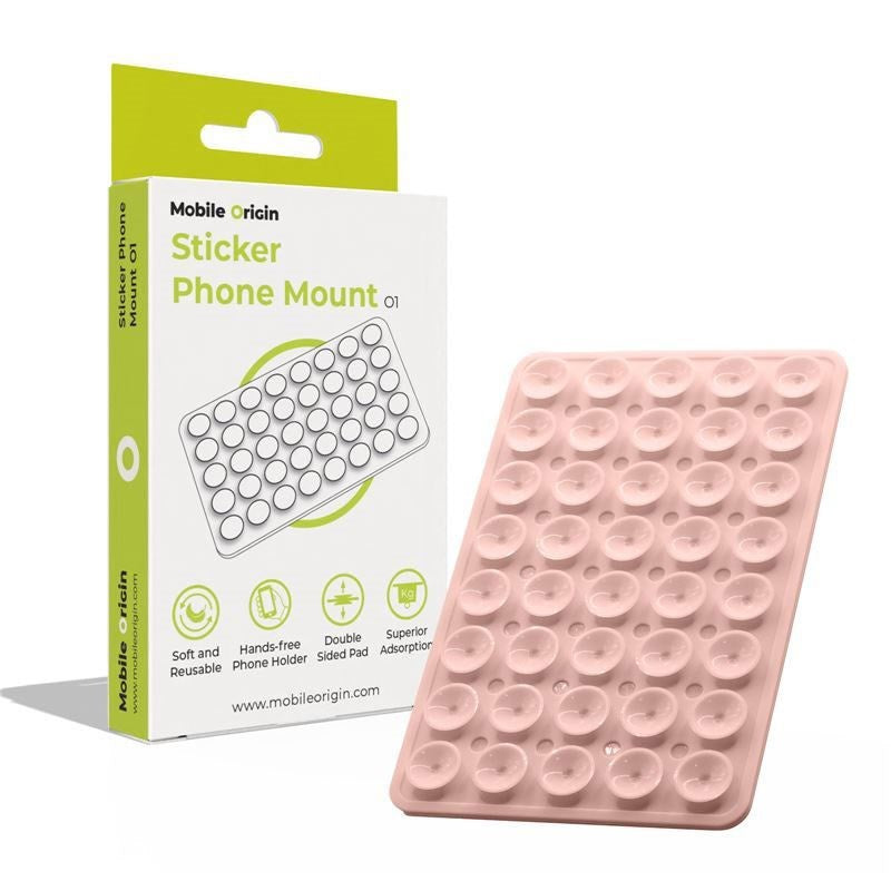 Mobile Origin Silikon Sugkopp Mobilhållare - Rosa