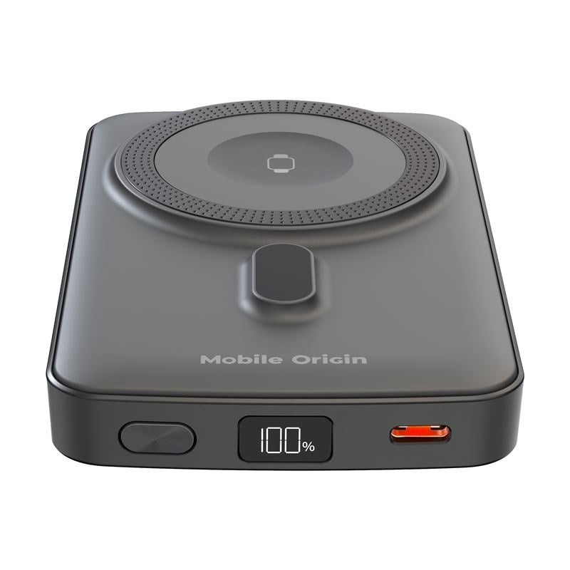 Mobile Origin 20W Powerbank för Smartphone & Apple Watch - 10 000 mAh med LCD-Skärm - USB-C-Kontakt - Grå