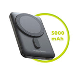 Mobile Origin 20W Powerbank 5000 mAh med LED-Display - USB-C-Kontakt - Grå