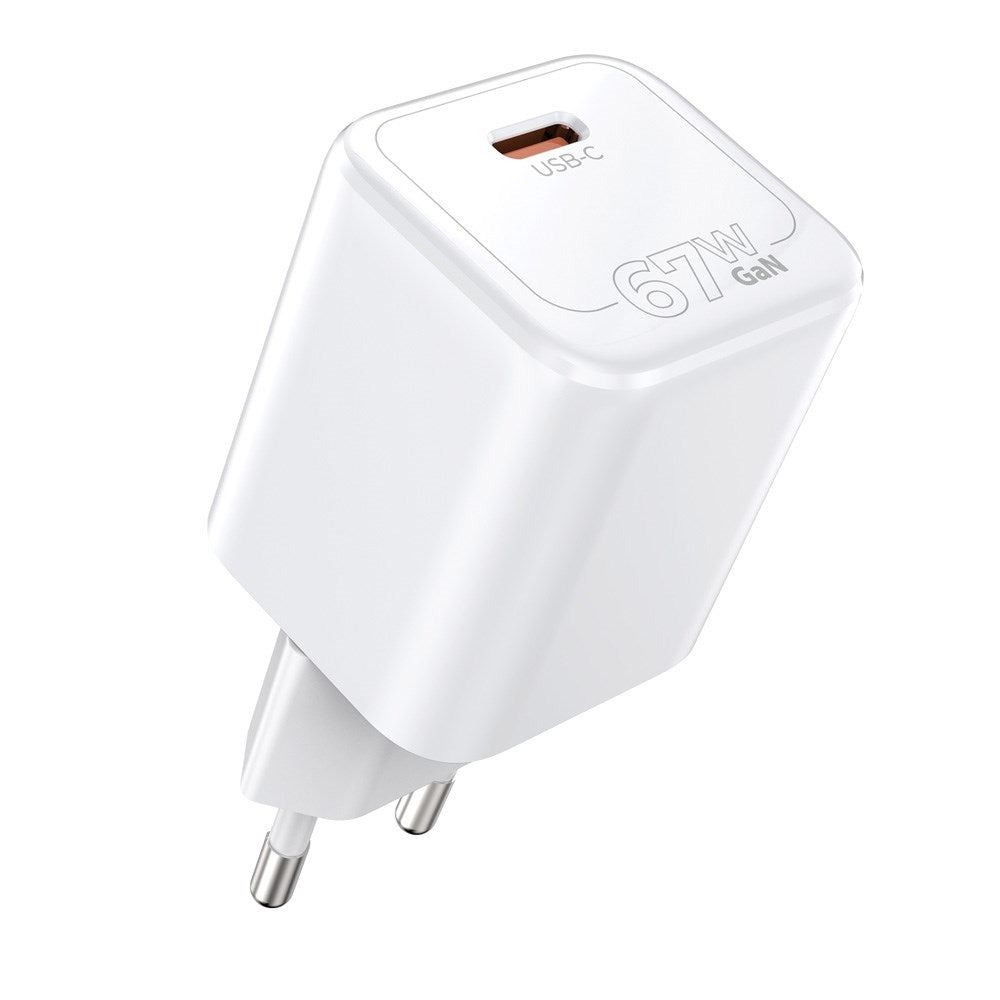 Mobile Origin GaN 67W Väggladdare m. 1 x USB-C – Vit