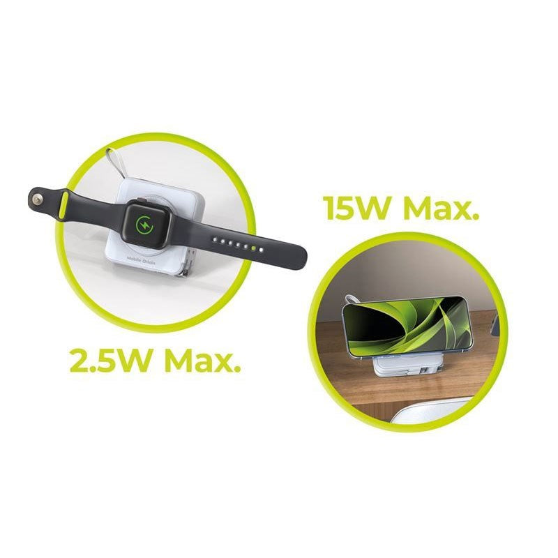 Mobile Origin PowerBank Reseladdare 10.000 mAh – MagSafe Kompatibel – Vit