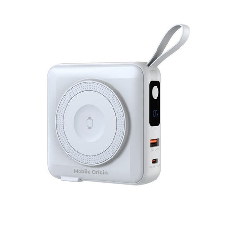 Mobile Origin PowerBank Reseladdare 10.000 mAh – MagSafe Kompatibel – Vit
