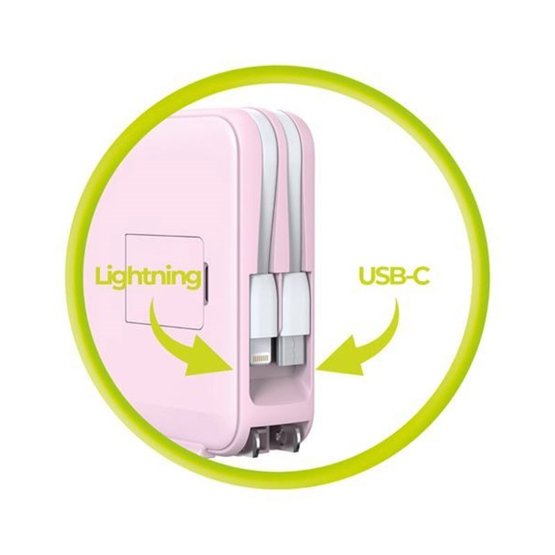 Mobile Origin PowerBank Reseladdare 10.000 mAh – MagSafe Kompatibel – Rosa