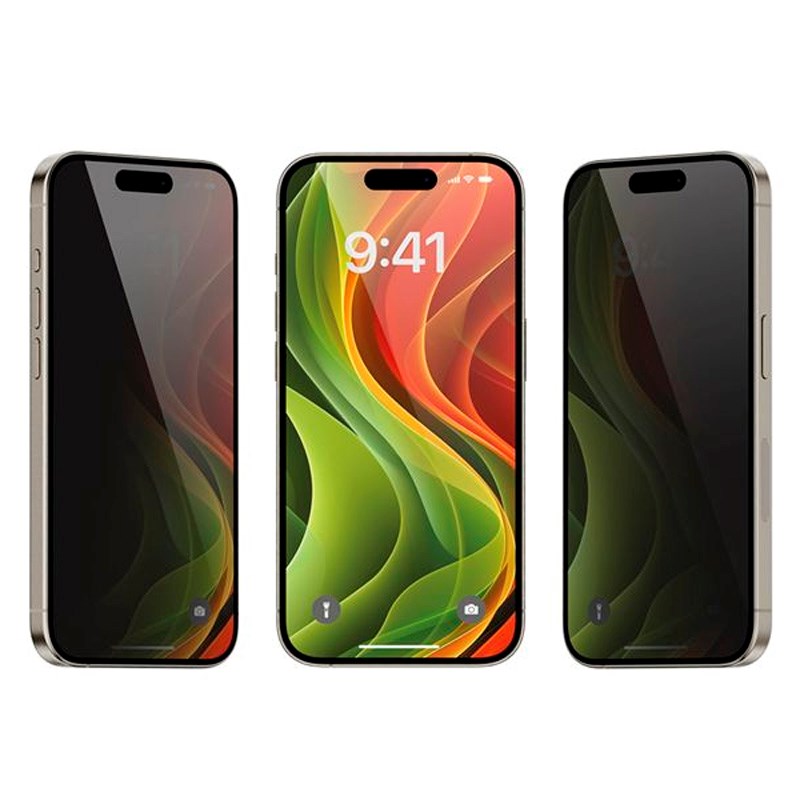 iPhone 17 Mobile Origin Screen Guard Skärmskydd med Monteringslåda - Sekretessfunktion - 2 st. - Genomskinlig