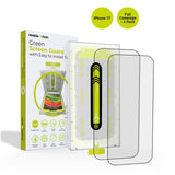 iPhone 17 Mobile Origin Screen Guard Skärmskydd med Monteringslåda - 2 st. - Genomskinlig / Svart Kant