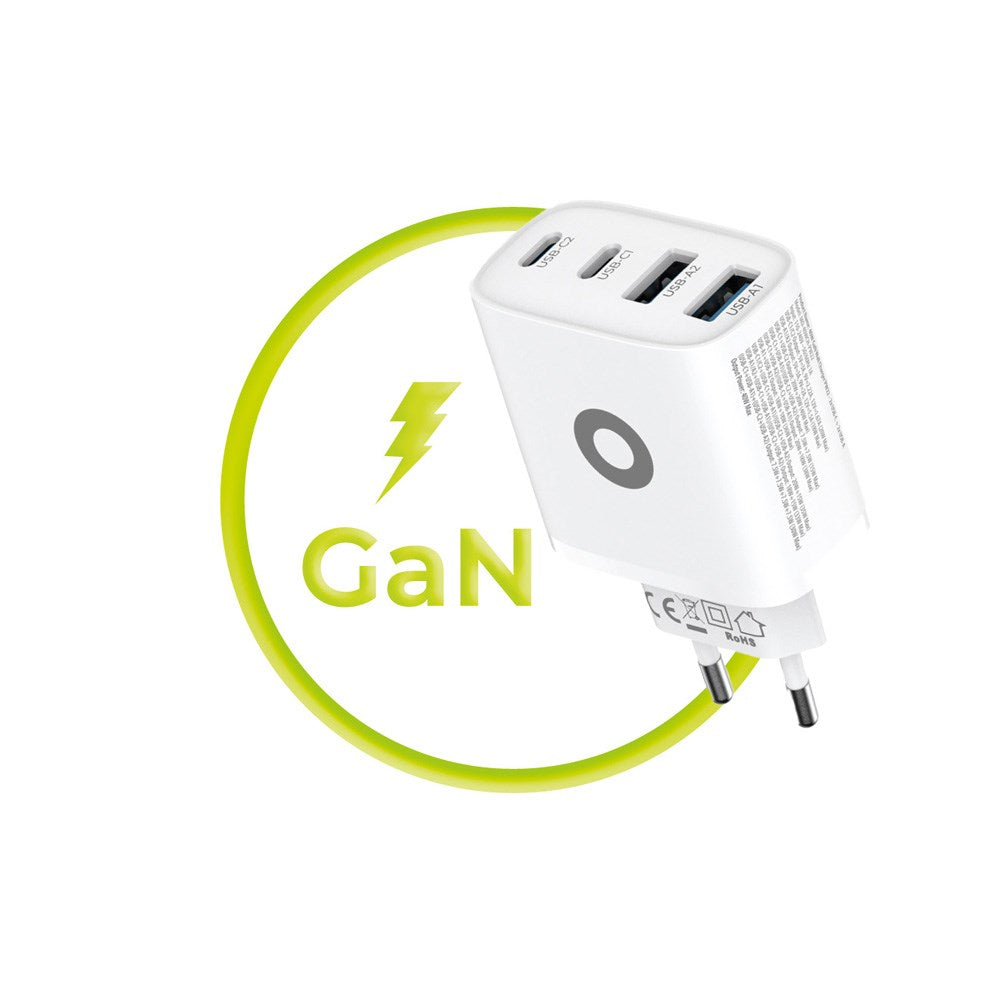 Mobile Origin GaN 40W Väggladdare m. 2 x USB-A & 2 x USB-C - Vit