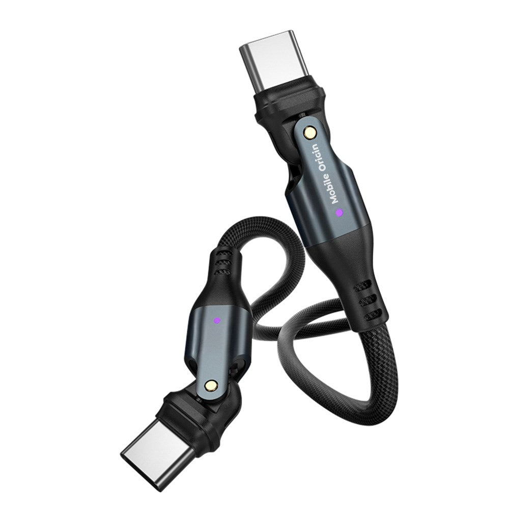 Mobile Origin 240W Roterande USB-C till USB-C Kabel - 1m - Svart