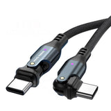 Mobile Origin 240W Roterande USB-C till USB-C Kabel - 1m - Svart