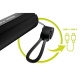 Mobile Origin 5000 mAh PowerBank m. Ficklampa & USB-C Kabel - Svart