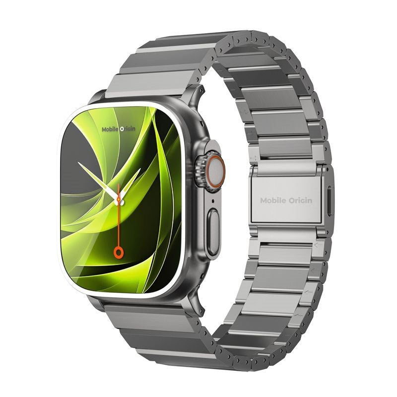Apple Watch (42/44/SE/45/46/49mm) Mobile Origin Titaniumarmband – Silver