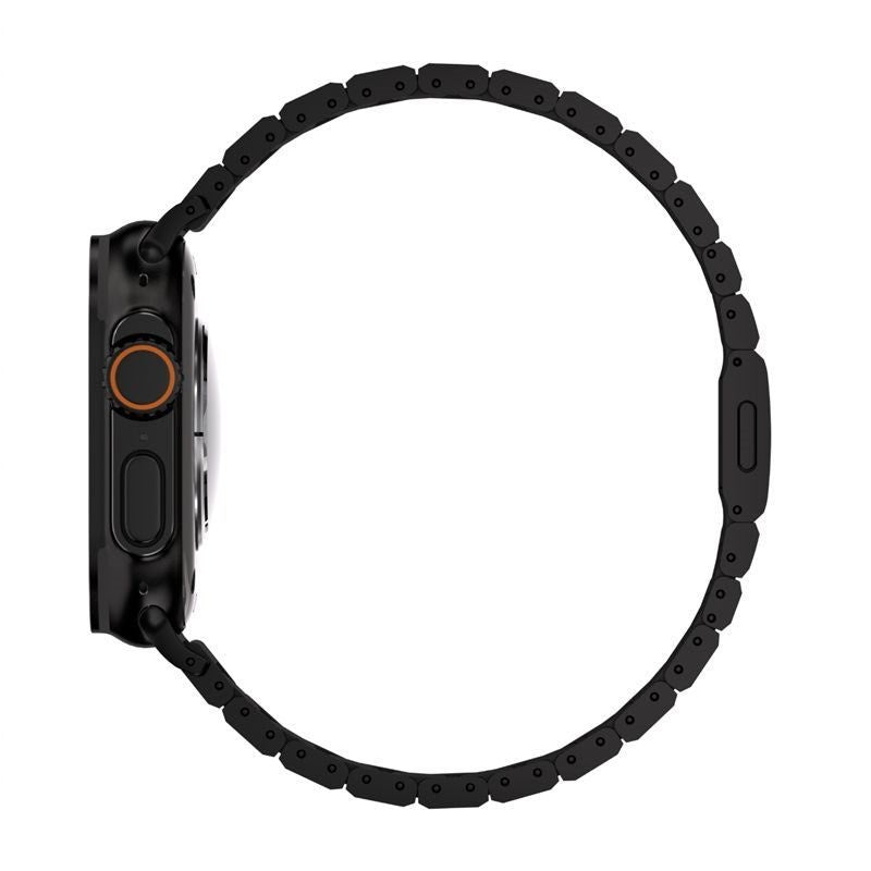 Apple Watch (42/44/SE/45/46/49mm) Mobile Origin Titaniumarmband – Svart