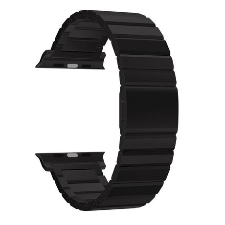 Apple Watch (42/44/SE/45/46/49mm) Mobile Origin Titaniumarmband – Svart