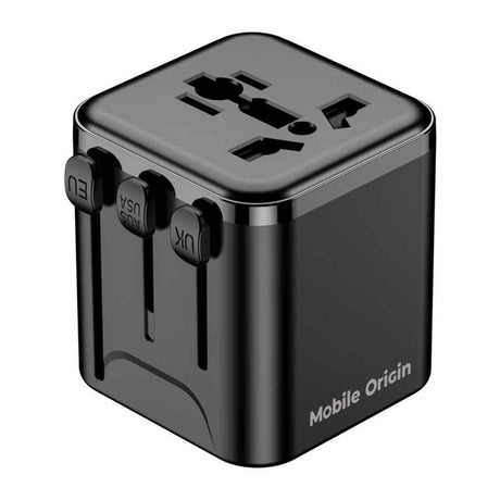 Mobile Origin 30W Universell Reseadapter EU/UK/US/AUS - Svart