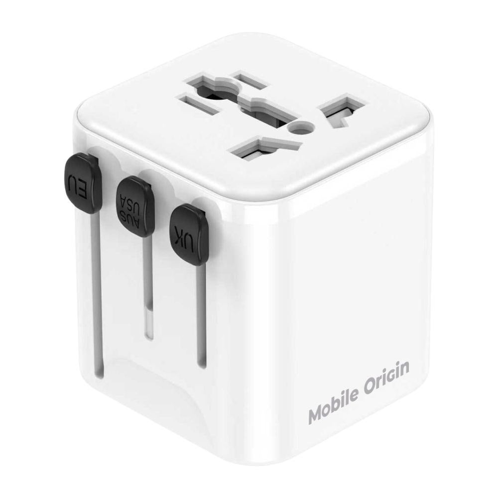 Mobile Origin 30W Universell Reseadapter EU/UK/US/AUS - Vit
