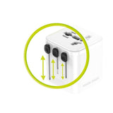 Mobile Origin 30W Universell Reseadapter EU/UK/US/AUS - Vit