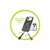 Mobile Origin Set m. 1x Rengöringsborste & 6x USB-C Dammskydd - Svart / Vit