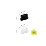 Mobile Origin Set m. 1x Rengöringsborste & 6x USB-C Dammskydd - Svart / Vit