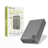 Mobile Origin 30W 20 000mAh Powerbank med USB-C & Trådlös Laddning - MagSafe Kompatibel - Grå