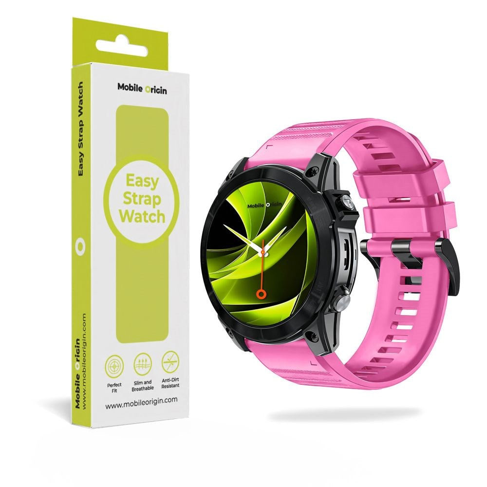 Mobile Origin Universal Garmin Rem (22 mm QuickFit) - Silikon - Rosa