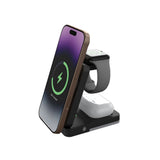 Mobile Origin Trådlös Laddare för iPhone / AirPods / Apple Watch - Hopfällbar Design - MagSafe Kompatibel - Svart