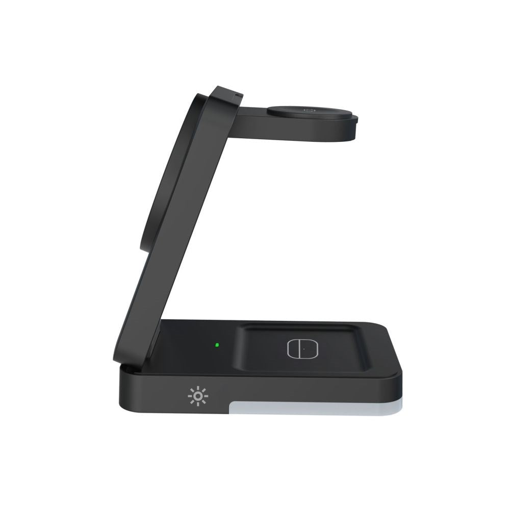 Mobile Origin Trådlös Laddare för iPhone / AirPods / Apple Watch - Hopfällbar Design - MagSafe Kompatibel - Svart