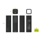 Mobile Origin 165W PowerBank m. Display & Ficklampa - 2x USB-C & 1x USB-A - 30.000 mAh - Svart