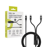 Mobile Origin CB10 140W Dubbelt USB-C till USB-C Kabel - 1.2m - Svart