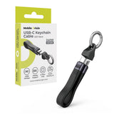 Mobile Origin 240W USB-C till USB-C Nyckelringskabel - 13cm - Svart