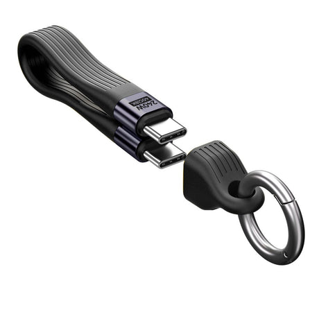 Mobile Origin 240W USB-C till USB-C Nyckelringskabel - 13cm - Svart